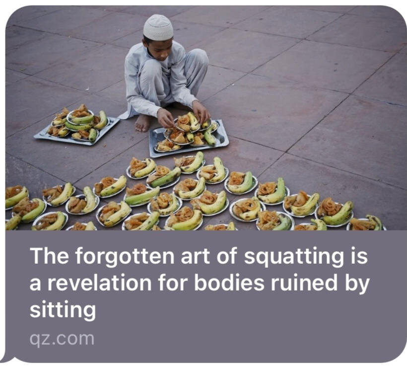 The forgotten art of squatting